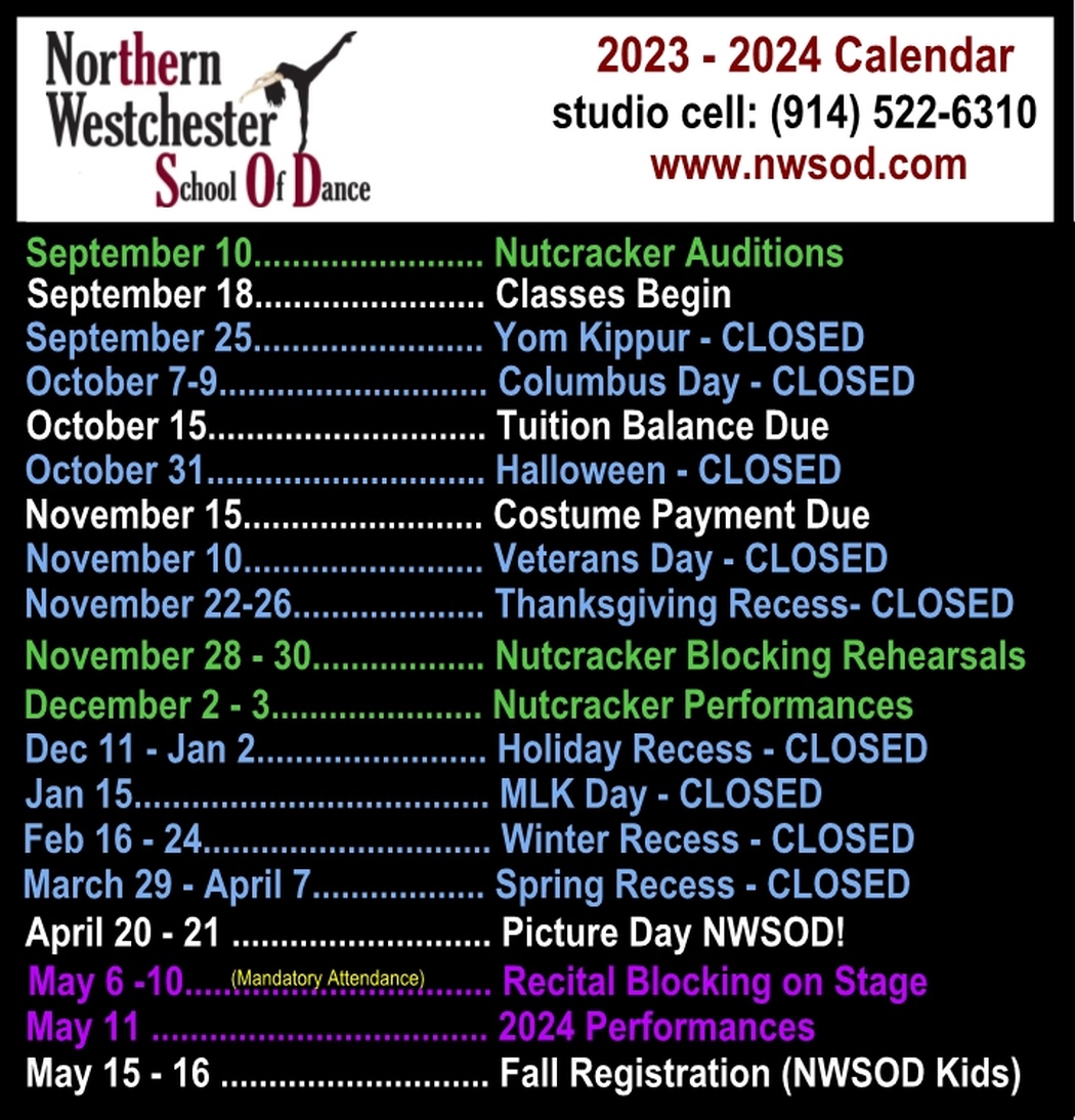 NWSOD Calendar